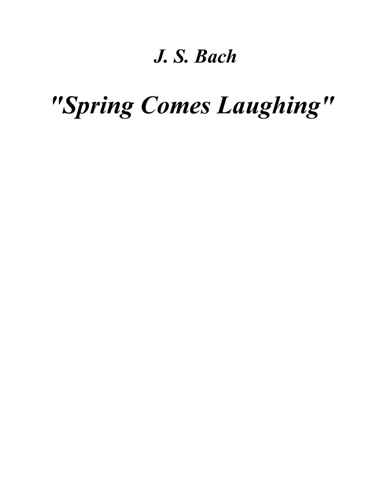 Spring Comes Laughing